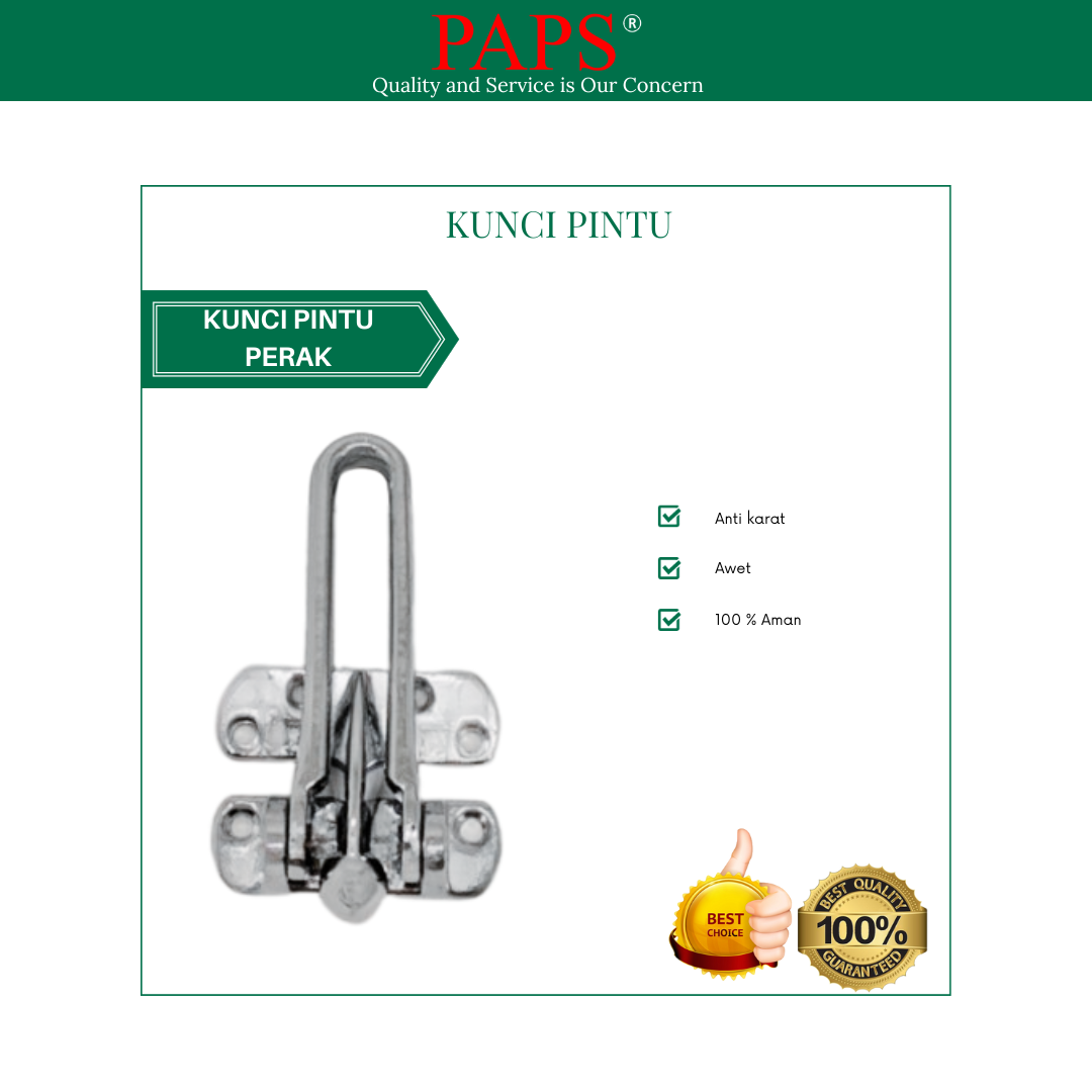 Pengaman Pintu Perak