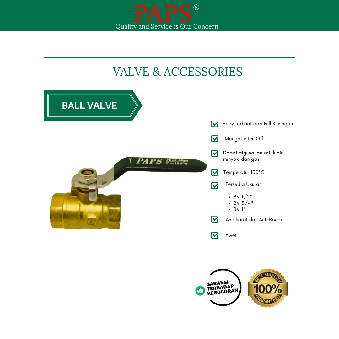 Ball Valve Kuningan PAPS